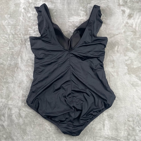Time and Tru Black Swimsuit with Ruffle Arms 2X (20W-22W) - Picture 4 of 9